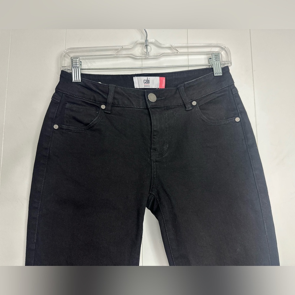 Cabi Women’s Black Denim Skinny Jeans Size 4 Stretch Casual - Picture 2 of 12